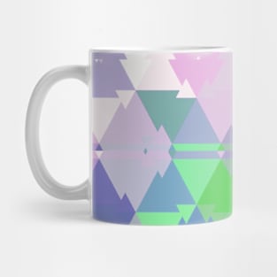 Pink Pastel Geometric Triangles Mug